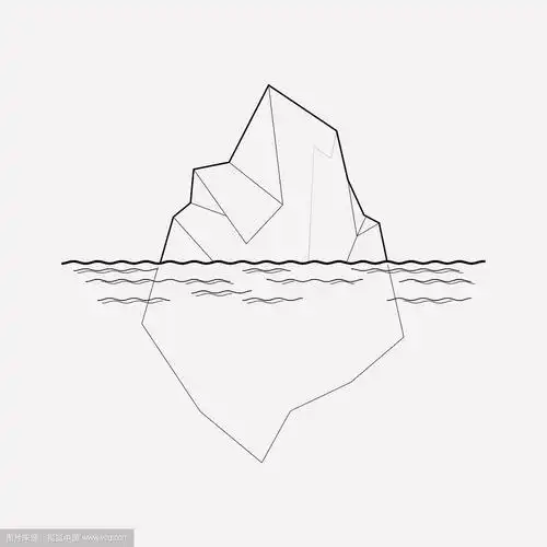 冰山图标线元素