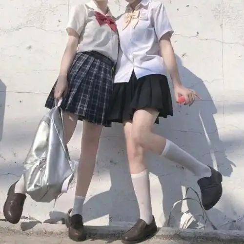 冷澈ins意境唯美jk制服闺蜜头像