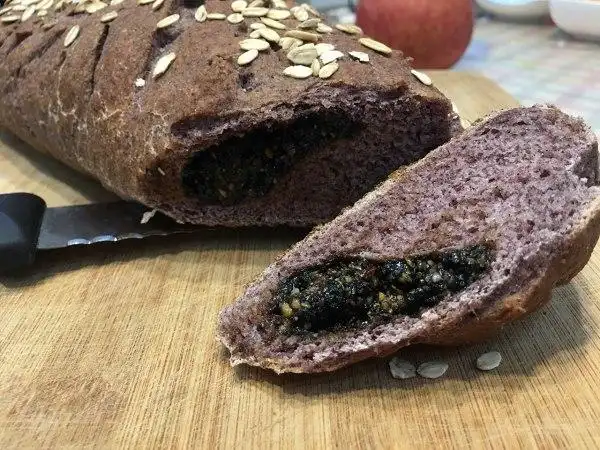 谁的微风吹过做的黑米酸奶面包