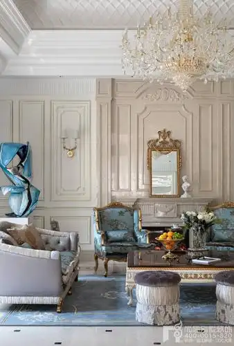 920m05法式风格高端别墅设计装修实景案例_杭州尚层装饰