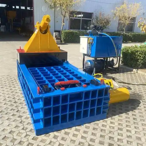 120吨金属压块机金属易拉罐压缩机钢筋铁皮铝屑压块机