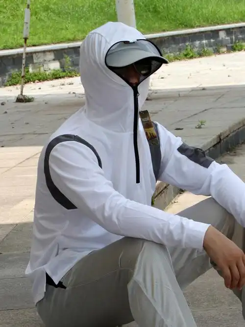 透气轻薄钓鱼服户外钓鱼防晒服套装男夏季速干防晒衣垂钓服装绿色条纹