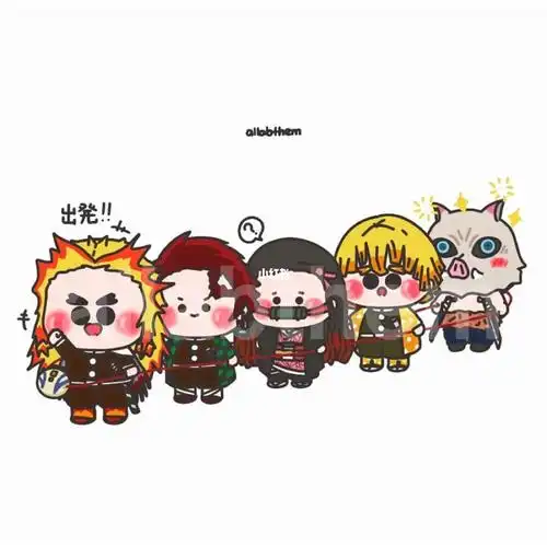 鬼灭之刃q版插画