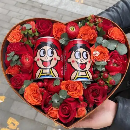 六一旺仔鲜花礼盒 旺仔牛奶花束成品鲜花礼盒 【宠爱】旺仔鲜花混搭