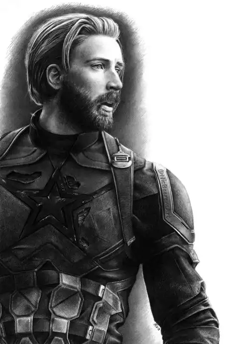 网络大神所绘漫威超级英雄素描画,高度还原超级英雄