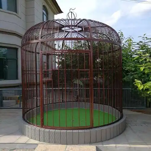 铁艺特大号鸟笼鸽子鹦鹉鸟笼户外大型大巨型鸟笼装饰孔雀养鸟笼直径28
