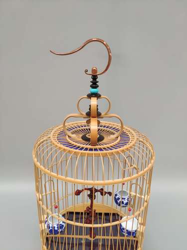 全新石燕笼 河燕笼 石燕笼 小黑白鸟笼川笼全手工