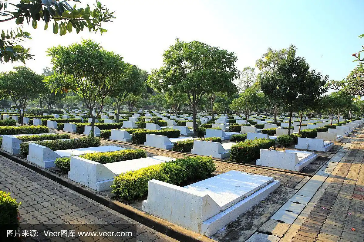 泰国,墓地,佛统府,葵涌河,坟墓