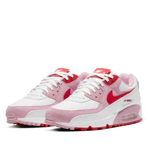 nike/耐克 air max 90 女款 2021春夏 白粉 情人节限定 休闲鞋跑步鞋
