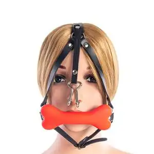 sm情趣用品性用品调教刑具狗奴男女用头套口塞另类玩具口塞口水球