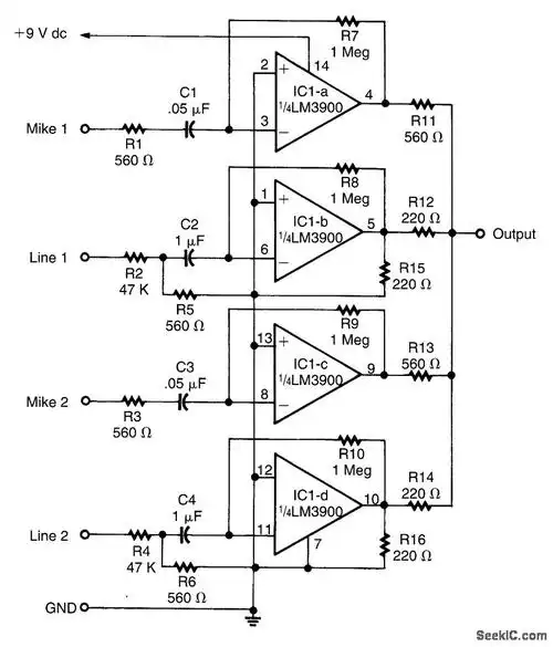 音频混合器 _音频电路_电路图_114ic交易网