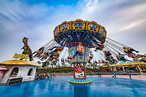 江苏省南京市银杏湖公园游乐场建筑景观_全景网