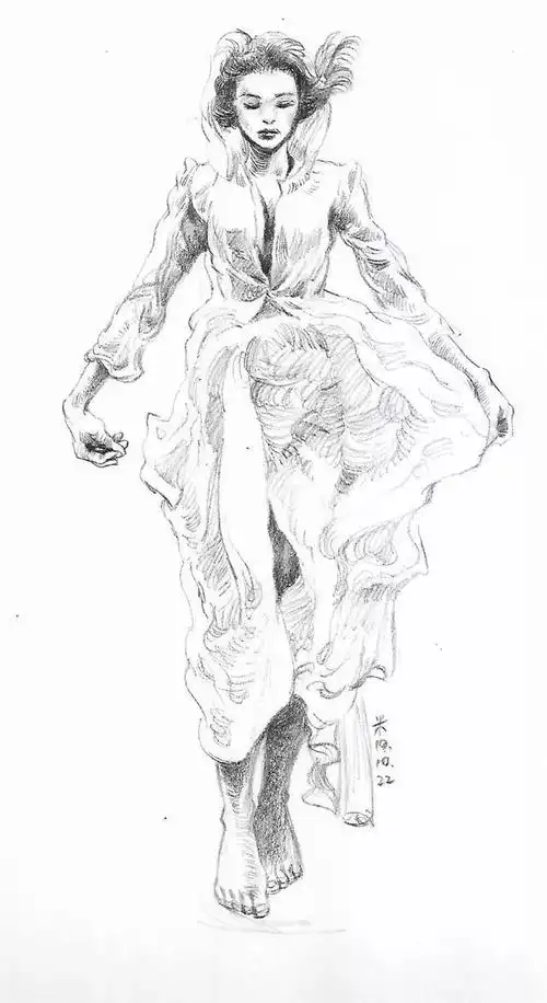 她被称为中国"人肉打印机",金政基亲传_速写