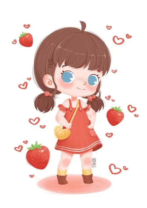 水果拟人可爱的女孩子们