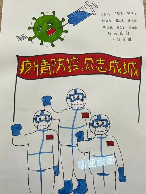 福建三兄弟加油94临摹绘画#防控疫情我们在一起   #疫情防控  #福建