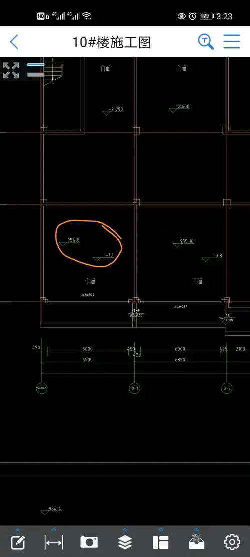 这个楼层平面图有两个标高,怎么看,到底采用哪个标高