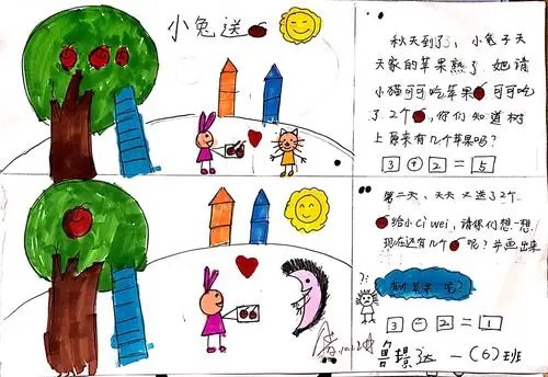 数学绘本一5以内的数的加减法优秀作品展