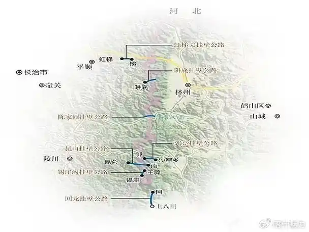 的安阳河,淇河,沁河,丹河,蟒河,卫河,峪河等河流切割,形成了众多的峡