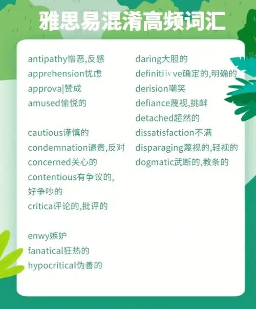 雅思易混淆高频词汇1