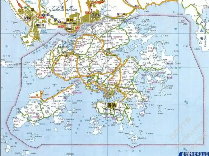 香港地图全图高清版jpg可放大版