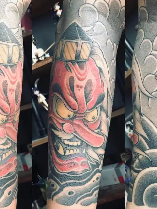 日式老传统包小臂_纹身图案手稿图片_武汉老传统·雕箜的纹身作品集