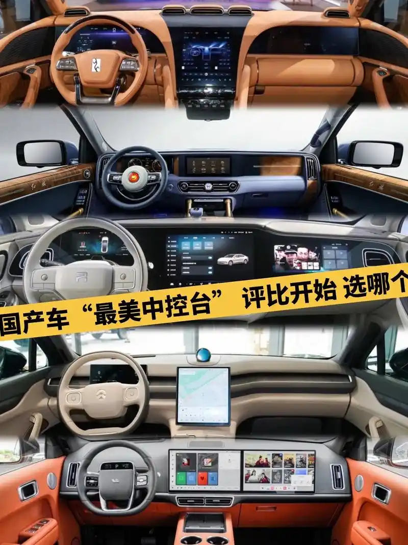 国产车"最美中控台" 评比开始 选哪个.07国内本土汽车品牌 - 抖音
