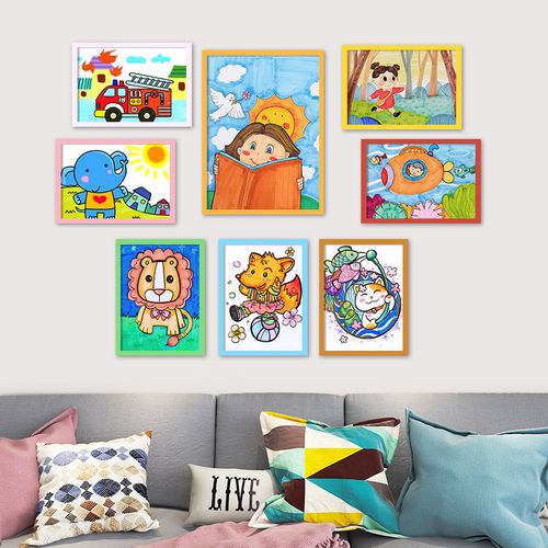 儿童儿童画画框装裱挂墙幼儿园简易相框4k8k相框