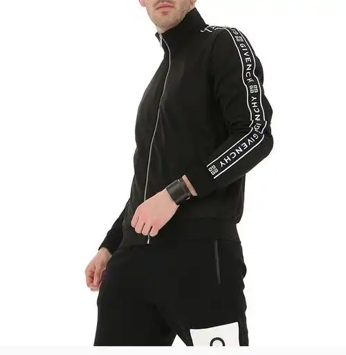 givenchy纪梵希男士黑色logo印花夹克bm7006300b001