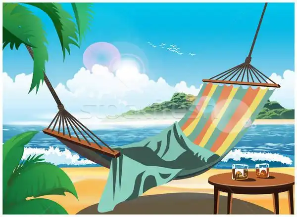 商业照片: 吊床 · 海滩 ·沙· 热带海滩 ·二· 眼镜