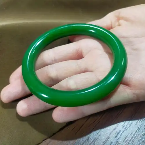 新疆之源天然金丝玉天山冰翠一抹翠宝石光手镯手饰