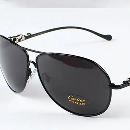 专柜正品卡地亚太阳镜豹子头镶钻大框蛤蟆镜潮女男士卡地亚眼镜偏光镜