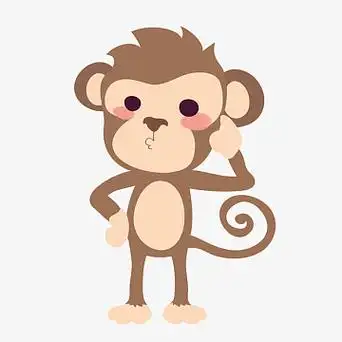 卡通调皮可爱的小猴子