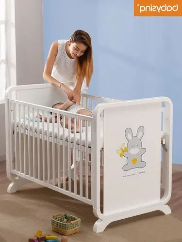 法国babysing婴儿床实木多功能拼接大床新生儿进口松木婴儿床