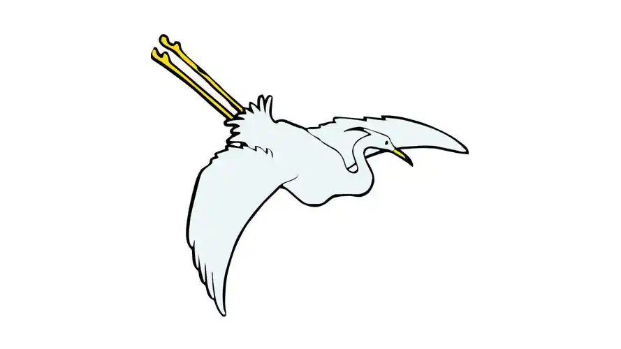 白鹭飞翔怎么画