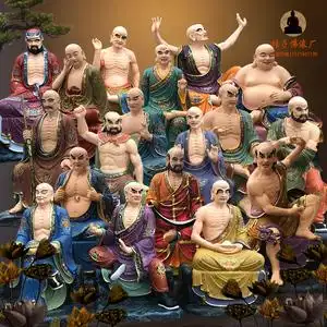 十八罗汉佛像 18罗汉神像 降龙卧虎罗汉寺庙念佛堂供奉树脂玻璃钢