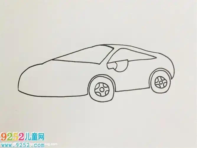 侧面汽车简笔画简单