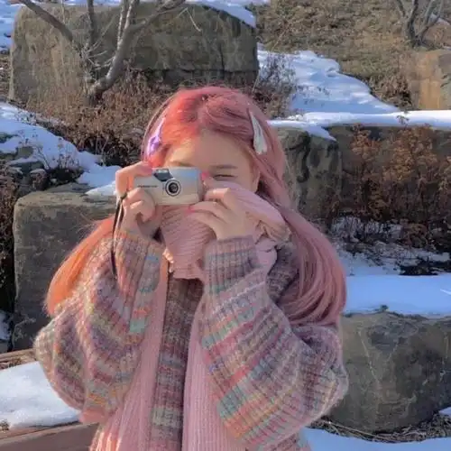 相机女生记录美好头像图片