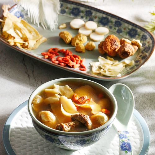 膳太板粟鱼骨姬松茸汤老人小孩脾胃养生滋补药膳养生汤料