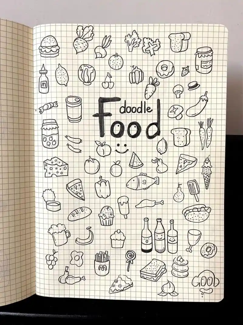 food食物简笔画99 最近天气好热啊,想白天出门都难受01 那就周末