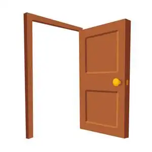 玄关开门卡通图片