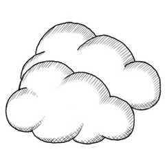 阴天卡通简笔画