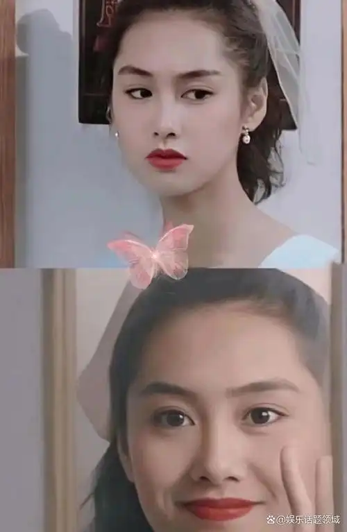 翻看朱茵年轻时候的照片,真的是好漂亮啊,美得很有辨识度,毫无攻击性.