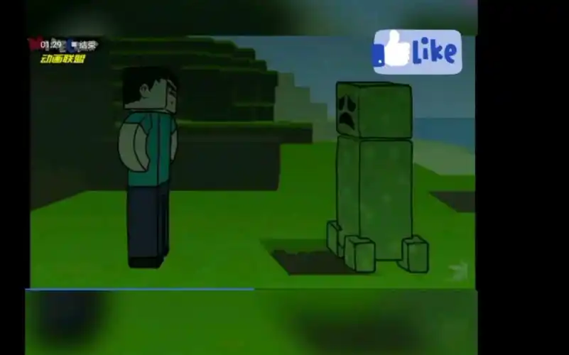 我的世界 microsoft 动画 微电影 【史蒂夫与苦力怕的基情故事1】