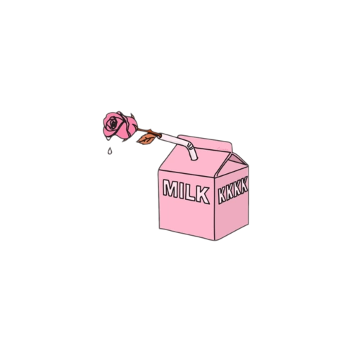 牛奶 透明贴纸 透明素材