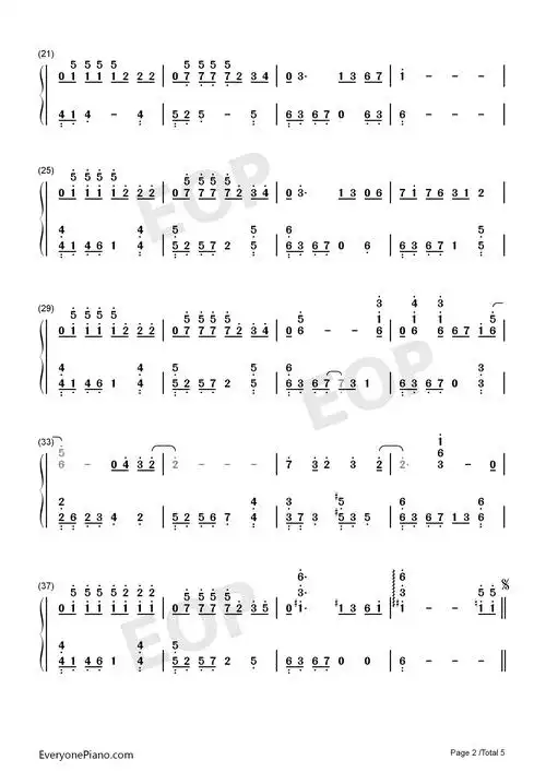 你离开的真相-the truth that you leave双手简谱预览2