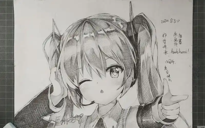 【手绘】660分钟画出初音未来!祝miku十三周年生日快乐!