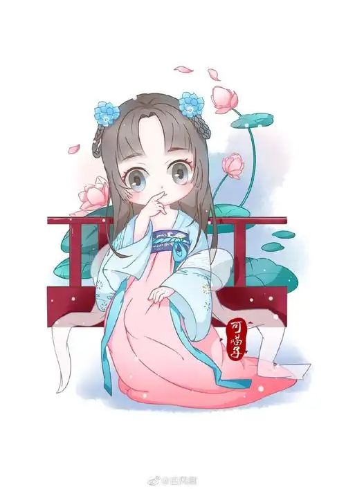 古风人物插画,q版#汉服#小可爱系列.