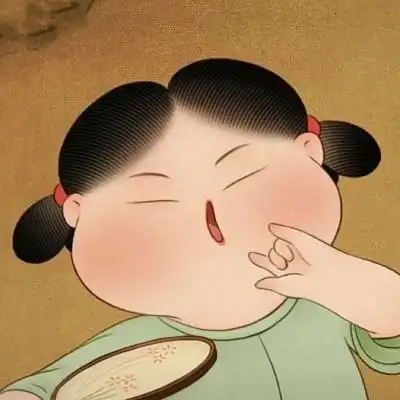 胖女孩古风头像高清q版可爱的卡通古装胖女孩图片头像