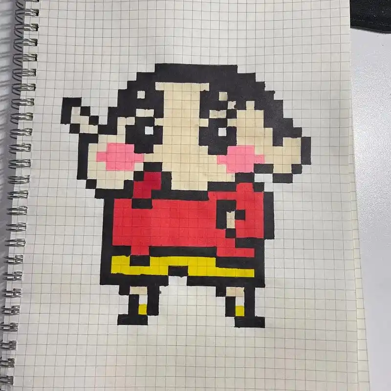 115660156631566像素画 蜡笔小新.