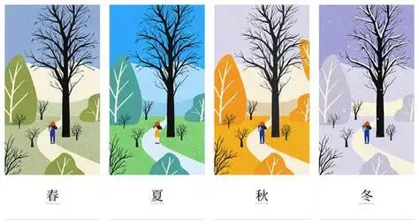 春夏秋冬图画春夏秋冬图画四格